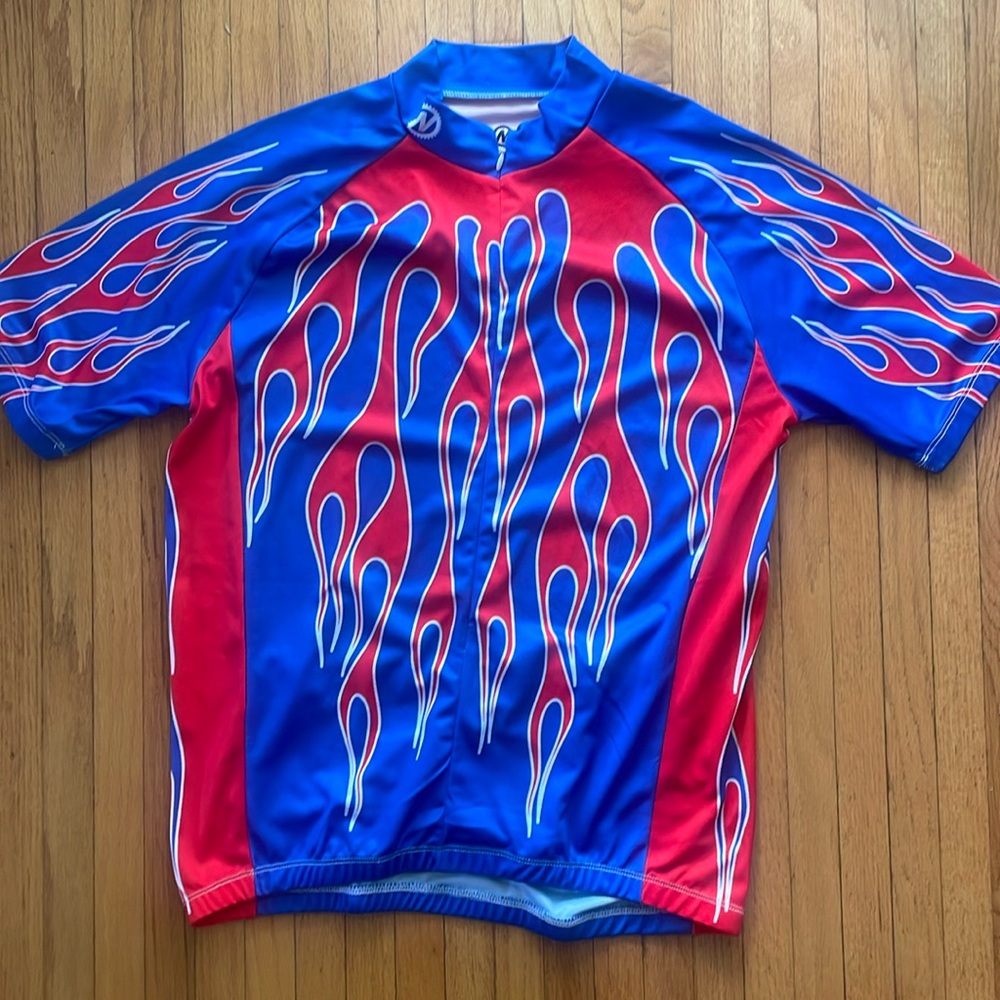 Nashbar Flames Cycling Jersey - Size Large